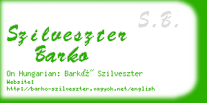 szilveszter barko business card